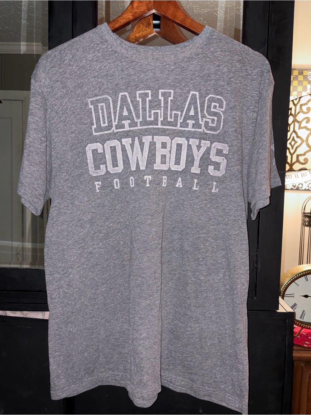 NFL Dallas Cowboys Heather Gray Authentic Logo Tee